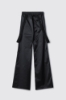 Pantalone dritto con dettaglio nastro logato • Nero