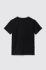 T-shirt paricollo con ricamo • Nero