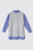 Abito corto all in one composto da maxi gilet • Grigio melange/azzuro scuro