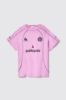 Maxi t-shirt paricollo con taglio raglan • Rosa orchidea