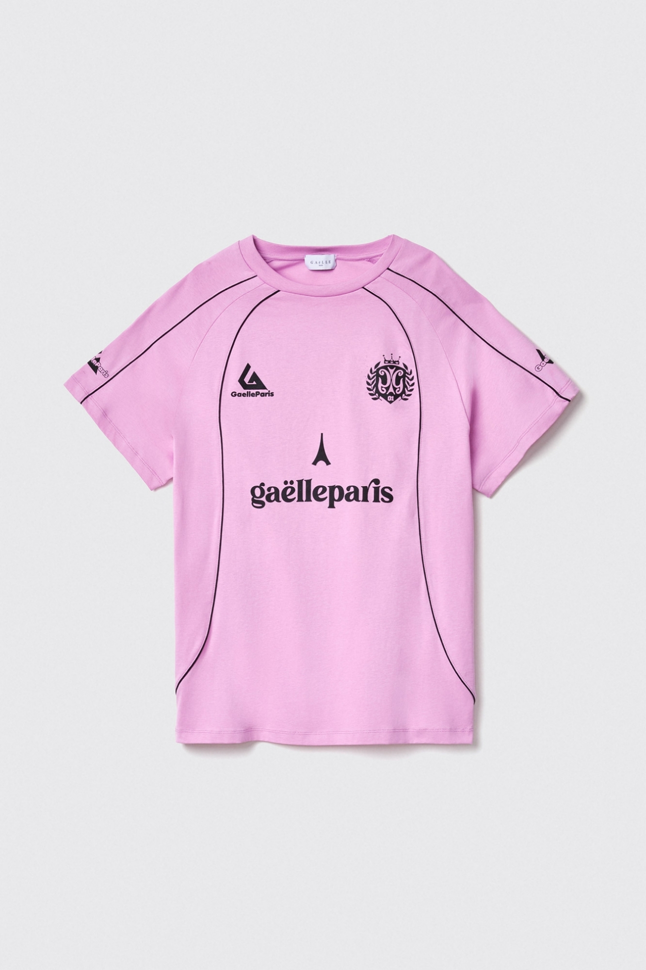 Maxi t-shirt paricollo con taglio raglan • Rosa orchidea