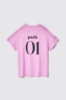 Maxi t-shirt paricollo con taglio raglan • Rosa orchidea