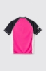 T-shirt con inserto in pizzo • Rosa nero