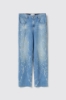 Pantalone boy straight loose fit • Blu