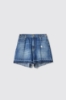 Short carry over con morsetti • Blu