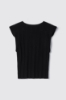 Top cropped in punto traforato • Nero