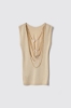Top con dettaglio sul retro in maglia lurex • Oro