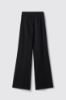 Pantalone dritto con dettaglio in vita • Nero