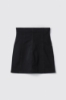 Gonna con corpetto in denim • Nero