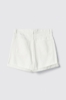 Short loose fit con bottoni gioiello su tasche • Off white