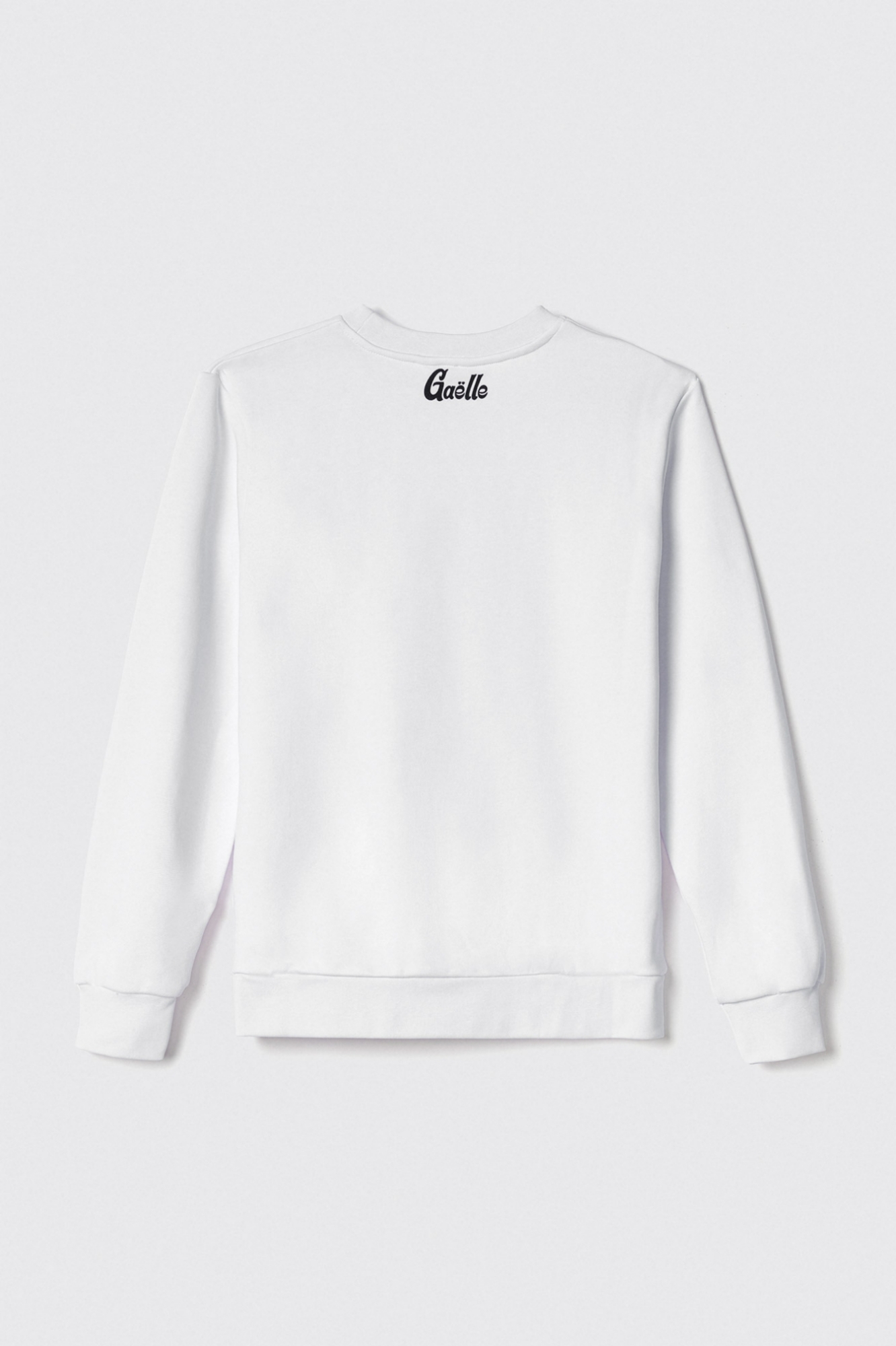 Picture of Long-sleeved round-neck sweatshirt with print • White