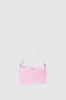 Mini pochette con logo in metallo • Rosa