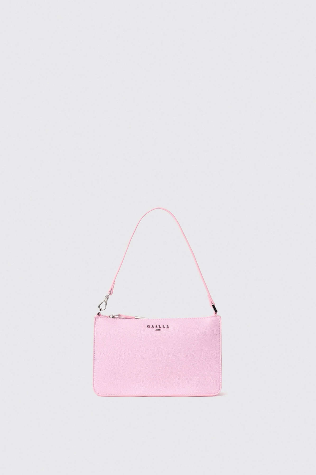 Mini pochette con logo in metallo • Rosa