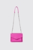 Reg shoulder strap con logo in metallo • Fucsia