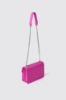 Reg shoulder strap con logo in metallo • Fucsia