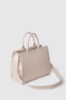 Maxi shopper con logo in metallo • Safari