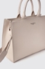 Maxi shopper con logo in metallo • Safari