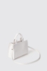 Mini shopper con logo embossed • Bianco