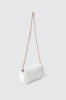 Mini shoulder strap con matelasse' e applicazione double g in metallo • Bianco