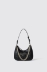 Reg shoulder strap con matelasse' e logo in metallo • Nero