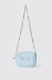 Reg camera bag con matelasse' e logo in metallo • Celeste