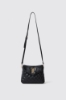 Mini shoulder strap doppio matelasse' glp in metallo • Nero
