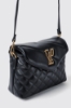 Mini shoulder strap doppio matelasse' glp in metallo • Nero