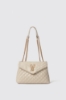 Maxi shoulder strap doppio matelasse' glp in metallo • Safari