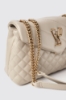 Maxi shoulder strap doppio matelasse' glp in metallo • Safari
