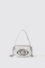 Reg shoulder strap con catena maxi g galvanica in tono • Argento