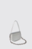 Reg shoulder strap con catena maxi g galvanica in tono • Argento