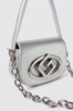 Reg shoulder strap con catena maxi g galvanica in tono • Argento