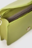 Mini shoulder strap con logo in metallo e tracolla jacquard • Lime