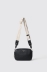 Reg camerabag con logo in metallo e tracolla jacquard • Nero