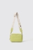 Reg camerabag con logo in metallo e tracolla jacquard • Lime