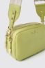Reg camerabag con logo in metallo e tracolla jacquard • Lime