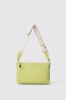 Reg shoulder strap con logo in metallo e tracolla jacquard • Lime