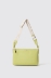 Reg shoulder strap con logo in metallo e tracolla jacquard • Lime