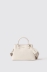 Reg shopper strap con logo in metallo e tracolla jacquard • Bianco
