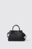 Reg shopper strap con logo in metallo e tracolla jacquard • Nero