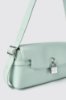 Reg shoulder strap con lucchetto logato • Verde acqua