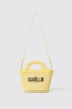 Mini shopper con logo ricamato • Giallo