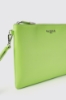 Reg pochette ecopelle logo in metallo • Lime