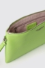 Reg pochette ecopelle logo in metallo • Lime