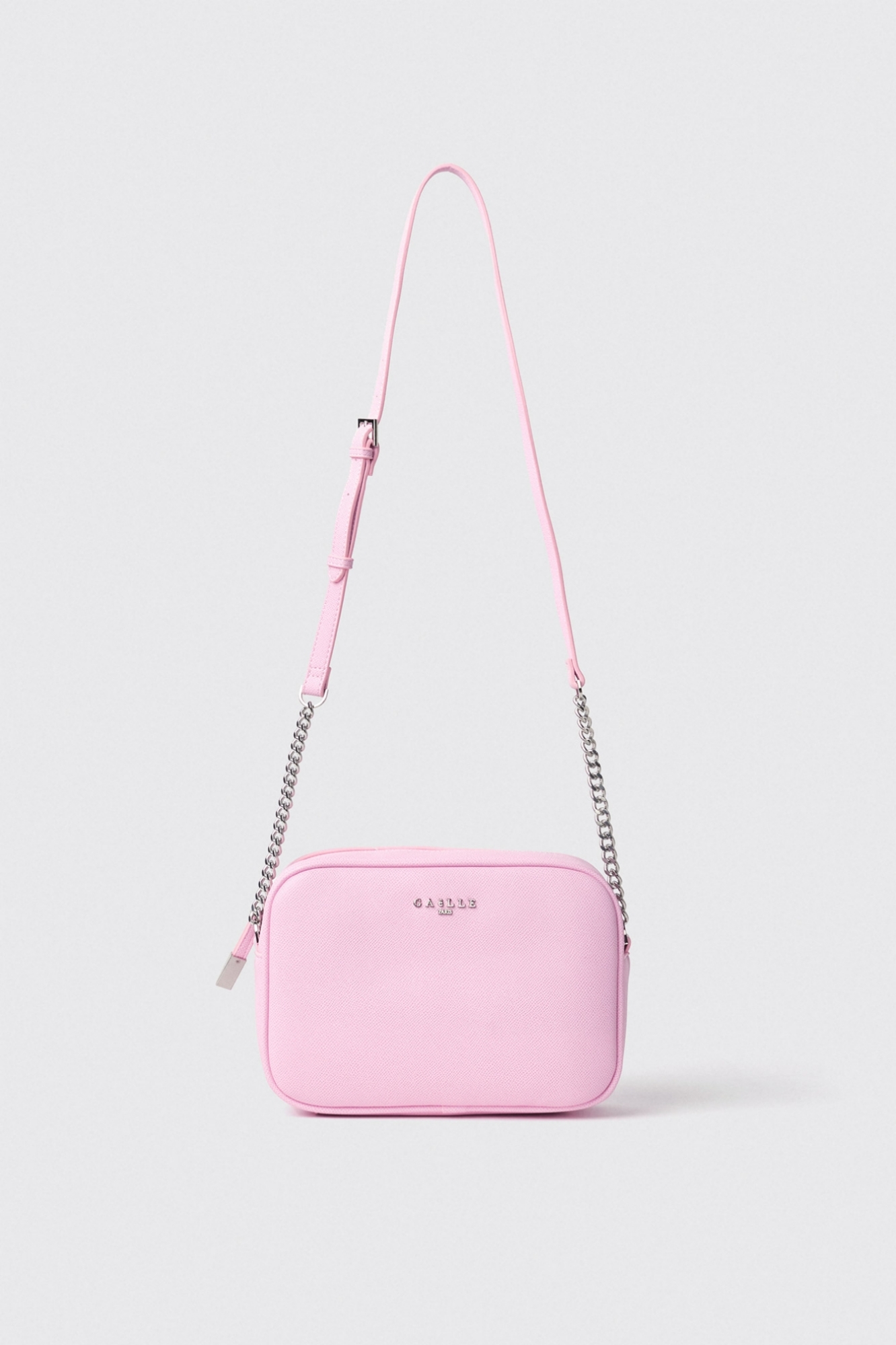 Reg camera bag con logo in metallo • Rosa