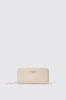 Reg zip around in ecopelle saffiano e logo in metallo • Safari