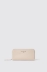 Reg zip around in ecopelle saffiano e logo in metallo • Safari