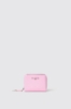 Mini zip around con logo in metallo • Rosa