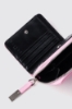 Mini zip around con logo in metallo • Rosa
