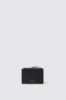 Card holder in ecopelle saffiano e logo in metallo • Nero